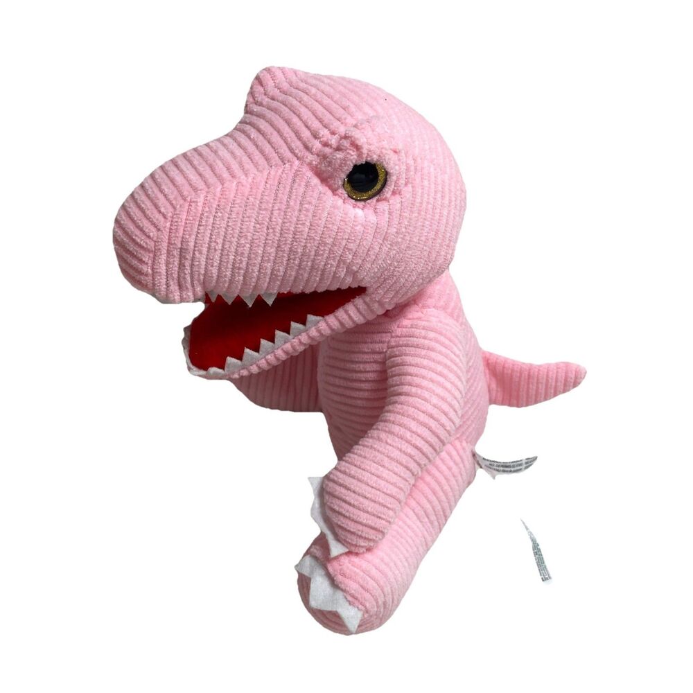 Naturally Kids Dinosaur 8” Pink Corduroy Plush Textured Soft Toy T-Rex Dino